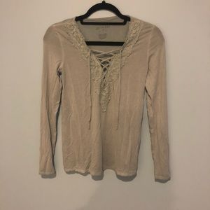 Soft & Sexy Teal/Mint AE Lace Up Long Sleeve